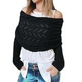Fashionable Scarf with Sleeves for Women - Stylish Knitted Wrap Crochet Pattern, Multi-Functional Sweater Scarf (Black)
