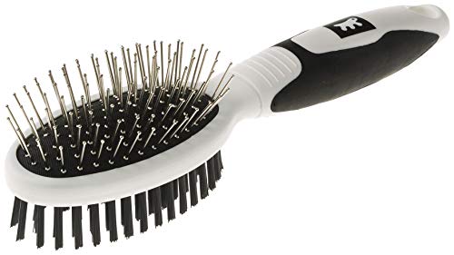 Ferplast Spazzola Combinata Setole-Spilli in Acciaio GRO 5762 PREMIUM, per Cani e Gatti a Pelo Corto Medio e Lungo