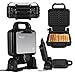 ZEEGMA GOFREE CHEF PRO Waffle Piastra Alta Potenza 1200 Watt per Waffle Belgi, Doppia, Verticale, Rivestimento antiaderente, Temperatura regolabile, Spia ready for use, Waffle spessi immagine