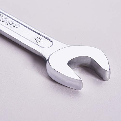 Utoolmart Double Open End Wrench, 185Mm Length Metric Wrench, 17Mm X 19Mm Wrench Repairs Tool, 45# Carbon Steel, Chrome Plated, 1 Pcs #TOP3