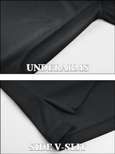 TACVASEN Mens Polo Shirt Short Sleeve Tactical Performance Collared Work Golf Shirts Dry Fit Pique Polos for Summer3