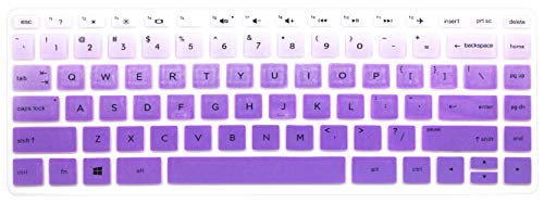 Silicone Keyboard Cover Soft Skin Compatible for HP Pavilion X360 14M-BA Series 14M-BA011DX 14M-BA013DX 14M-BA015DX 14M-BA114DX, HP 14M-BW Series 14-BW006NR 14-BW010NR 14-BW065NR (Purple Ombre)