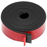 QWORK® Gummistreifen Selbstklebend, 25mm x 2mm x 2m Neopren-Dichtungsstreifen, für DIY-Projekte, Dichtungen, Abdichtungen, Bastelarbeiten