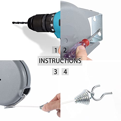 T-H-See Retractable Clothesline Flexible Portable Heavy Duty 40 Feet Adjustable Heavy Duty Laundry Clothes Line thumb #3