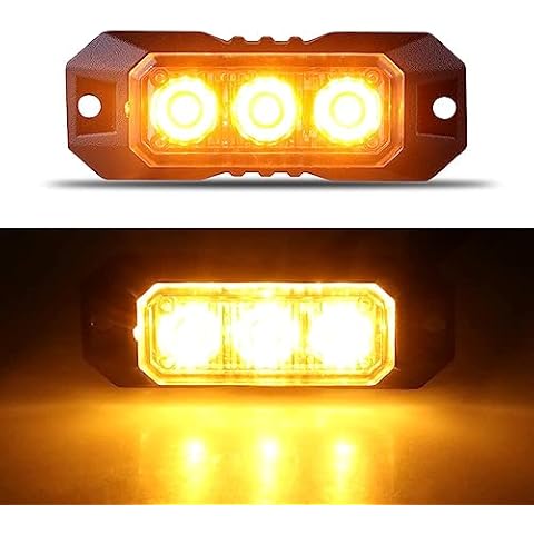 Raryloy 3 Amber LED Strobe Lights Cover