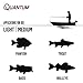 Quantum Optix Spinning Fishing Reel, Size 20 Reel, Right- or Left-Hand Retrieve, Aluminum Spool, Stainless Steel Bail Wire, Continuous Anti-Reverse Clutch, 5.2:1 Gear Ratio, Silver, Clam Packaging
