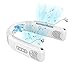 Produktbild Nackenbügel Ventilator Leise Handfrei Drahtlose Bluetooth Kopfhörer, USB Wiederaufladbarer Blattloser Nackenventilator, Mini Tragbarer Lüfter mit 3 Geschwindigkeiten, zum Laufen Camping Reisen White