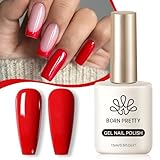 BORN PRETTY カラージェル ジェルネイル カラージェルセット ポリッシュ ネイルジェル 赤 单色*15ml
