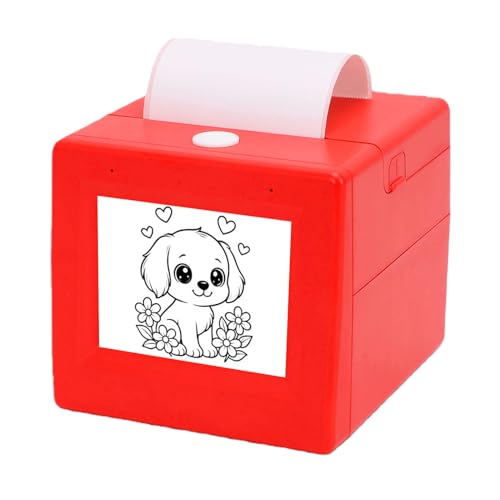 Image of ASHATA Smart AI Voice Thermal Printer, Bluetooth Portable Rechargeable Sticker Maker with HD Display, for Home Study DIY Projects Kids Crafts Labeling Scrapbooking