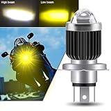 ✔ 【Fácil instalación】: Diseño todo en uno. Plug-and-Play, no se necesitan modificaciones de cableado. Esta lámpara de cabeza LED H4 mejorada es ampliamente compatible con la mayoría de las motocicletas 9V-85V sin causar ningún problema - Construida para durar con tecnología innovadora