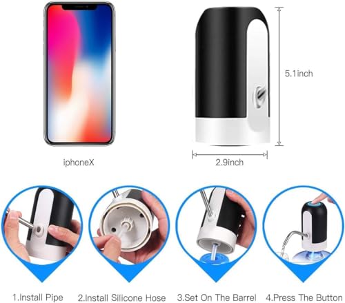 Image of Blackt Electrotech BT028WD Automatic Wireless Water Dispenser Pump - USB Rechargeable Pump for 20-Litre Bottles