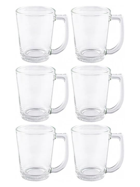 Image of LGT - Nova Premium Glass Tea Mug Set of 12 | Capacity - 310ML Each | Transparent, Italian Designer Cups Set for Coffee, Tea, Green Tea, Herbal Tea, Lemon Tea |
