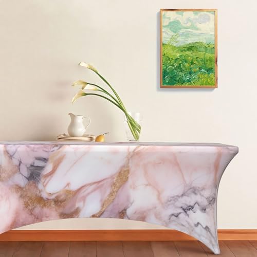 Nappe élasthanne lavable et housse extensible pour table rectangulaire - 8