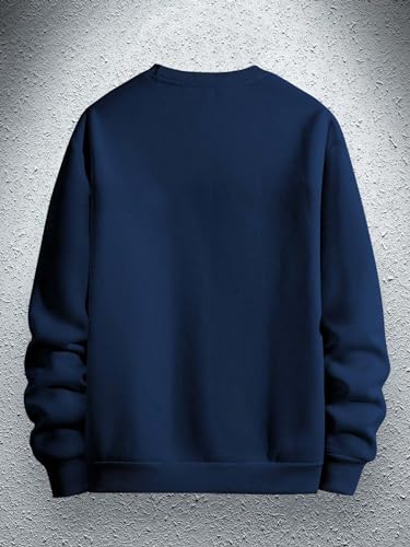 WDIRARA Men's Letter Graphic Print Round Neck Long Sleeve Sweatshirt Thermal Pullovers2