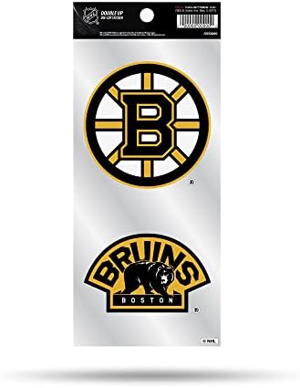 Rico Industries Boston Bruins 4 x 8” Die Cut Double Up Decals - Image 8