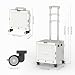 Meisax Einkaufstrolley klappbar, Einkaufswagen bis 30 kg, Transportbox mit 4 Rollen, Shopping Trolley Verstellbarer Aluminium Griff, Klappbar Transport Trolley für Einkaufen, Reisen, Büro (Grau)