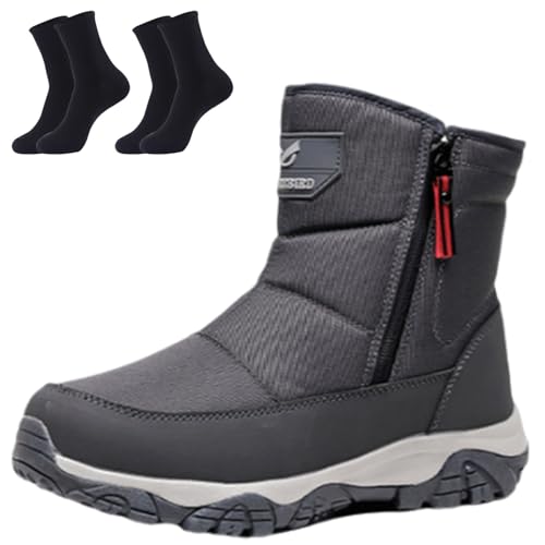 Men’s Waterproof Orthotic Winter Work Boots, Extreme Cold Protection, Non-Slip Durable Sole, Side Zipper, All-Day (A, One Size, Adult, Men, 10.5, Numeric, US Footwear Size System, Medium)