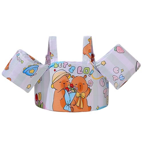 Chaleco Salvavidas para niños, Traje de baño Agradable a la Piel con cinturón Ajustable, Chaqueta de natación para niños, Botella de Pared como Entrenador para Piscina, Kayak,