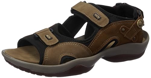 Image of Centrino Sandals for Men |Comfortable Sandals with Grip Insole & Quality|Flat Casual Sandals With Adjustable Velcro Closure For Easy Wear With Flexible Fitting And Trendy | Stylish Men's Casual Sandal With Unique Sole Design for Office & Travel (3263)