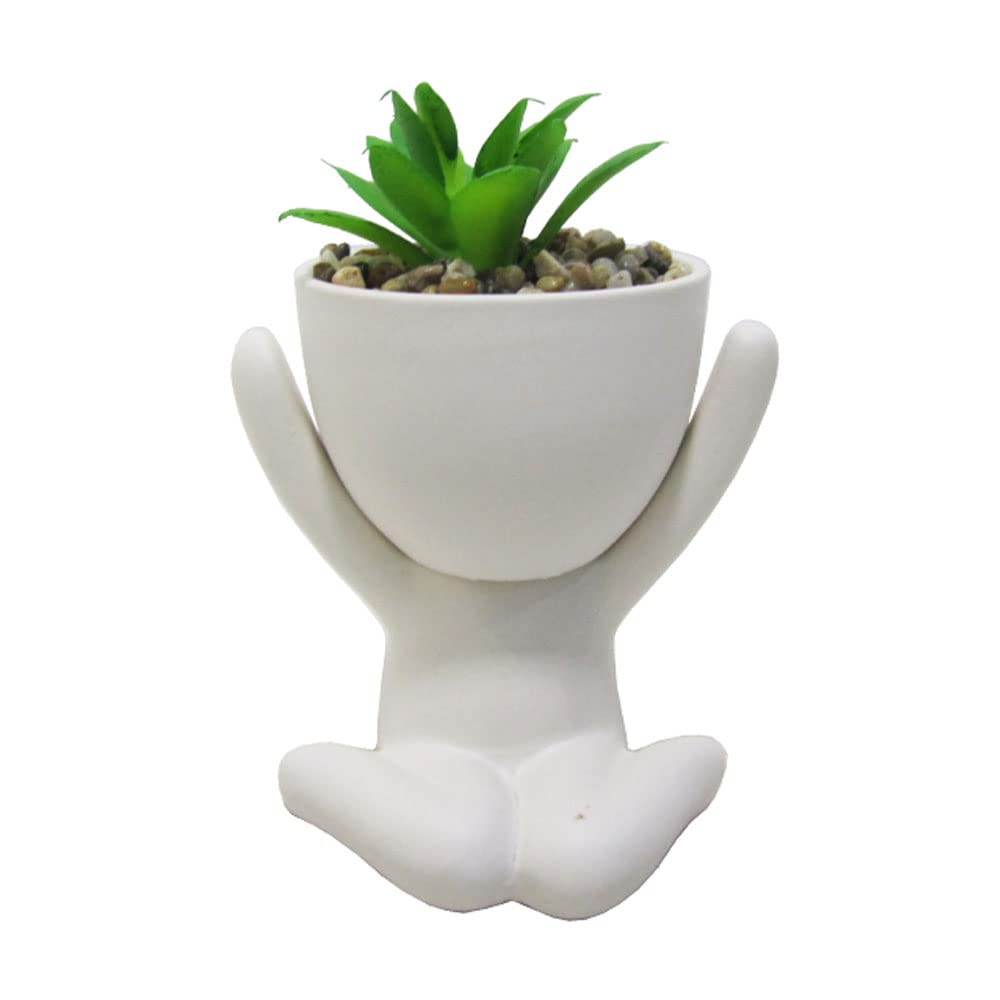 Vaso de ceramica enfeite decorativo robert branco