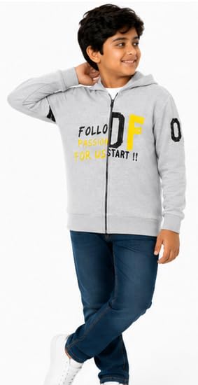 Image of T2F Boy's Cotton Regular Fit Hooded Sweatshirt