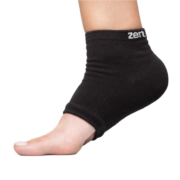 ZenToes Moisturizing Socks for Cracked Heel Treatment, Vitamin E, Olive Oil and Jojoba Oil Infused Heel Socks, Spa , (Fuzzy Pink, Regular)
