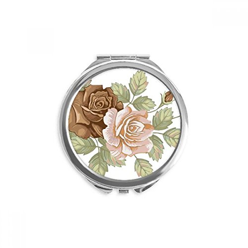 Miroir de poche rose motif floral blanc une idée cadeau raffinée