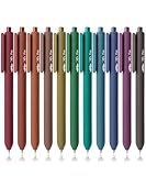 Mr. Pen- Retractable Gel Pens for Journaling, 11 Pack, Dark Vintage Color Inks, Fast Dry, Colorful & Soft grip Barrels, Smooth Writing, 0.7mm Fine Point Aesthetic Pens
