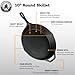Backcountry Iron 12 Inch Round Large Pre-Seasoned Cast Iron Skillet