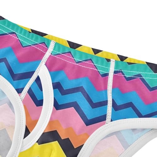 KLL Jamaican Color Zigzag Pattern Little Boys Cotton Underwear Briefs Breathable Undies4