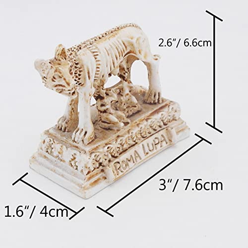 Image of Roman Wolf Fish Tank Decorations Ancient Rome Reptile Turtle Lizard Spider Tanks Terrarium Building Decor Ornament Pet