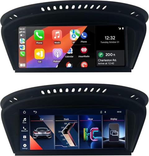 Radio con pantalla táctil CarPlay para BMW Serie 3 E60/E61 2005-2008 miniatura 1