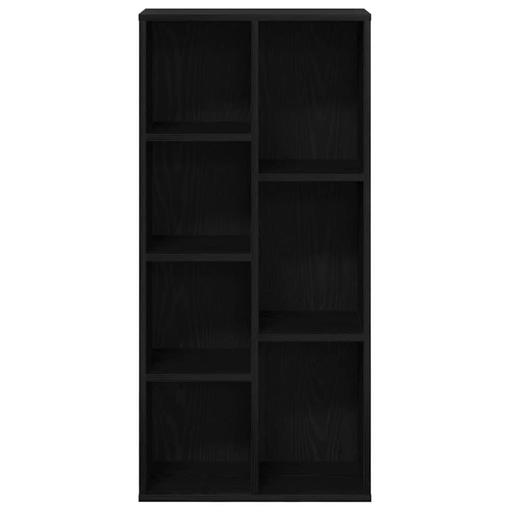vidaXL Estantería Roble Negro 50 x 25 x 102 cm, Estante Moderno, Rectangular, de Almacenamiento Amplio, Mueble Funcional, diseño Minimalista para Oficina en casa