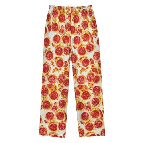 Pajama Pants Pizza Pepperoni Pattern Soft Pajama Sleep Pant Long Pj Bottoms S2