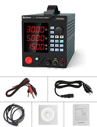 Programmable DC Power Supply (0-30 V 0-5 A) HM305P Variable Switching Digital Power Supply with PC Software and USB Interface