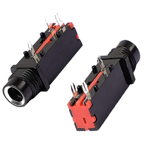Conector Jack Mono 6.35mm Femenino PCB 15 piezas miniatura 1