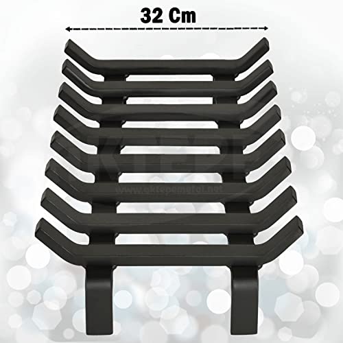 AKTEPE GROUP 48 cm x 32 cm 8 Çubuklu Ekstra Şömine Izgarası Dar Gözlü Izgara