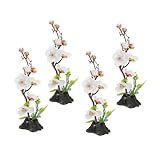 Cabilock 4 Stück Teiliges Sushi Teller Ornament Japanische Kaltgericht Dekoration mit Künstlichen Blüten Elegante Sashimi Platte Verzierung für Hotel Restaurantbedarf Langlebige Tischdeko