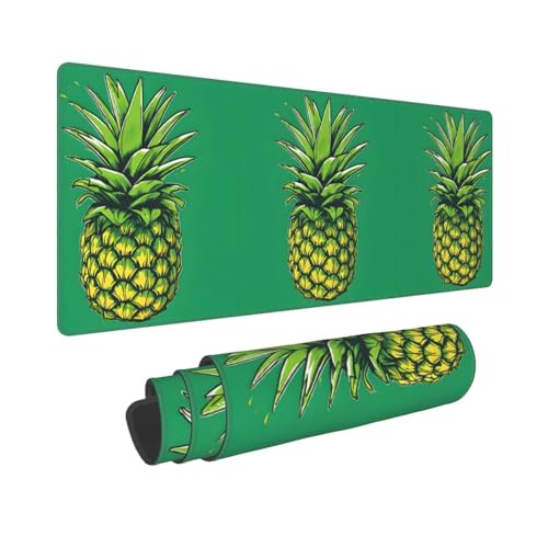 Tapis de souris de jeu imperméable et antidérapant grand format 80 cm avec motif ananas