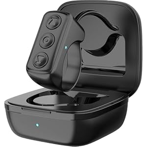 TikTok Scrolling Ring, Bluetooth Page Turner, Camera Remote, Long Battery Life, Compatible with iOS & Android, Up to 30ft Range, Black