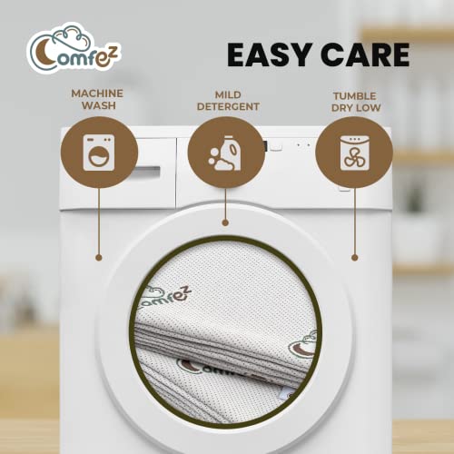 Comfez Shredded Memory Foam Pillow - Zippered Cooling Bamboo Cover - Adjustable Thickness For Back, Side & Stomach Sleepers (Toddler/Travel Size 13X18) 1 Pack #TOP4
