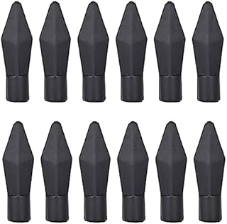 ANCLLO 12pcs Soft Rubber Practice Archery Arrowhead Glue On Target Arrow Tips for Archery