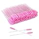 100 Stück Wimpernbürste, Wimpernbürstchen, Wimpern Bürstchen, Einweg-Kristall-Augenpinsel, für Wimpernverlängerungen, Augenbrauenkonturen Und Make-Up(Rosa)
