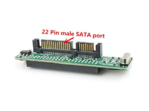 QNINE 2.5 Inch IDE to SATA Adapter, Convert Laptop 44 Pin Male IDE PATA HDD Hard Disk Drive SSD to a Serial ATA Port
