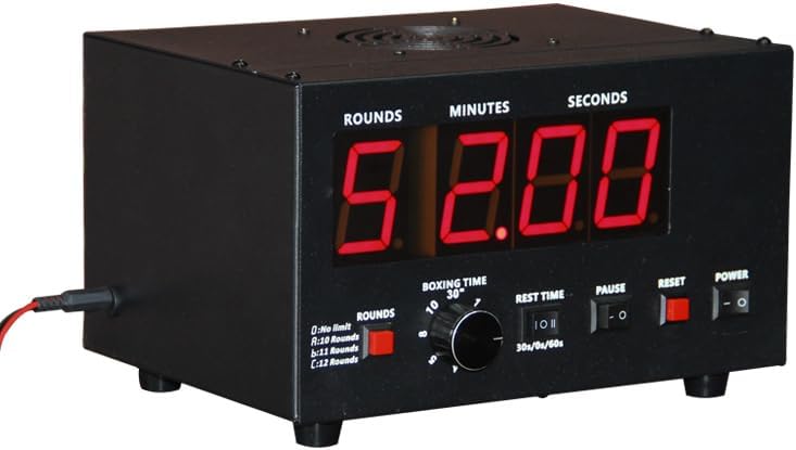 Workout Timer Wall Interval Clock, Classic Boxing Interval Timer Gym Timer for MMA Personal Interval Clock for Home Gym Fitness