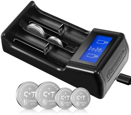 Portable Mini Button Cell Battery Charger LIR2032H LIR1632 LIR2025 LIR2016 Type-C Charging 3.6V Li-ion Cell Batteries Charger - View #4
