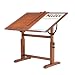 MEEDEN Glass Top Drafting Table - Tiltable Drawing Desk for Artists - Modern Craft Station with Large Working Surface - for Artwork, Graphic Design, Sketching and Tracing - Black Tempered Glass