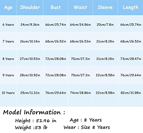 Smiling Pinker Girls Crochet Peter Pan Collar Dresses Floral Button Up Short Puff Sleeve Party Dress With Belt 3-10 Years(Blue,7 Years) #TOP6