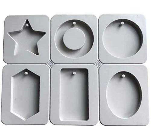 SONSMER Moldes de cera de silicona, ovalados, rectangulares, con forma de estrella de diamante, para hacer joyas, manualidades Cover