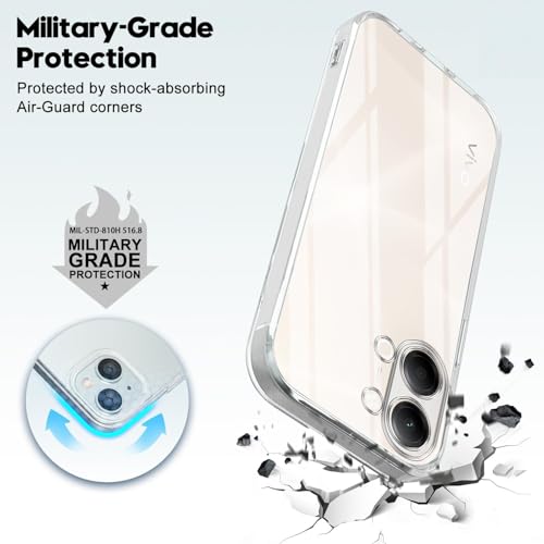 Image of Jkobi Silicone Back Cover Case for Vivo Y05 4G (Clear Shockproof Case with Camera Protection | Soft and Flexible | Transparent)